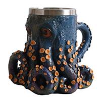 3D velnio aštuonkojis alaus puodelis su čiuptuvo rankena Gotikinis Cthulhu Piratų gėrimo indas Naktinis Viduramžių Fantazijos Dovana C