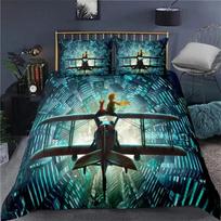 Anime Mažasis Princas Le Petit Prince Patalynės Komplektas Berniukams Mergaitėms Twin Queen Dydžio Antklodės Užvalkalas Pagalvės Užvalkalas Lovos Vaikams Suaugusiems (135x200cm)