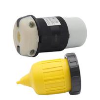 50A 125V RVs Power Cord Twist Lock Plug with Cover Connector Locking Plug Replacement Inlet Power Connector for Trailer