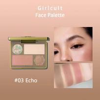 Girlcult Face Palette(02 03),Smooth Powder,Fine-Milled,Minimal Fallout,Highly Pigmented,All-in-One Face Makeup,Beginner-Friendly 03