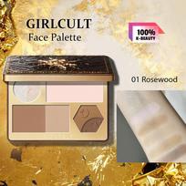 Girlcult Face Palette(02 03),Smooth Powder,Fine-Milled,Minimal Fallout,Highly Pigmented,All-in-One Face Makeup,Beginner-Friendly 01