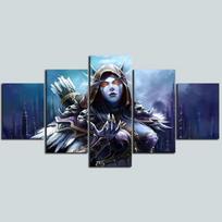 Video Game WOW Warcraft DOTA 2 Canvas 5 Pcs Printed Wall Art Posters Pictures Home Decor Paintings for Living Room Decoration 20x35 20x45 20x55cm