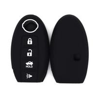Suitable for Nissan Qashqai, Jinke Sylphy, Teana Sylphy smart 4-button silicone soft key bag juoda