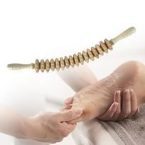 Wooden Muscle Relaxation Wolf Tooth Massage Roller Fitness Meridian Yoga Stick Slimming Legs Cervical Spine Rolling Massage Stick