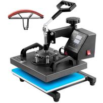 Heat Press Machine, 10x12inch / 25x30cm, 2IN1 Clamshell Sublimation Transfer Printer with Teflon Coated, Digital Precise Heat Control, Powerpress for