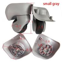 1 pora A08 lagamino bagažo atsarginiai ratukai Pasukami tylūs dvigubi ritinėliniai ratukai kelioniniam lagaminui 4（small gray）