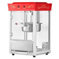 Popcorn Machine Countertop Popcorn Popper Maker 800W 0.2kg Kettle Red