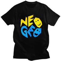 Custom Classic Arcade Game Neo Geo Logo T Shirt Men T-shirts Casual Tee Oversized Tshirts Merch - Men's Summer Cotton Graphic... S įvairiaspalvis