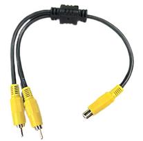 RCA Video Splitter Cable to Male [COMON] (Female x2) / 0.3m [VDF-Y] juoda