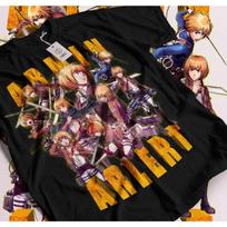 2026 New Armin Arlert AOT Attack on Titan Japanese Manga Merch Parent-child T-Shirt Anime Unisex Short-Sleeve Pure Cotton Trendy S juoda