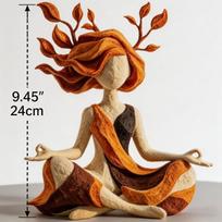 Vidinis Harmonijos Skulptūrinė Figūrėlė Meditacijos Skulptūra Figūrėlė Sąmoningumo Joga Statula Dekoras Abstraktaus Dervos Meno Kambarį Miegamąjį Stalas oranžinė