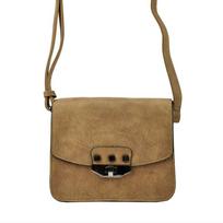 Moteriška crossbody rankinė Pierre Cardin 91023, ruda, eko oda, su reguliuojamu dirželiu