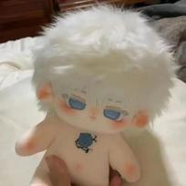 20cm Jujutsu Kaisen Satoru Gojou Dress-up Doll Anime Peripheral Stuffed Plush Doll Cartoon Cotton Doll Children Adults Cute Toys no skeleton