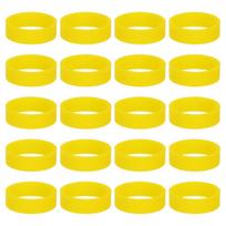 10/30/50 vnt. 20 mm silikoninės gumytės Elastingos gumytės Neslystančios 1,22  Plokščios elastinės gumos apvyniojimo juostelės knygoms, meno reikmenims, laidų apvyniojimui 10pcs geltona