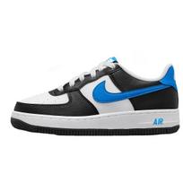 Nike Air Force 1 Low Balti Juodi Šviesiai Foto Mėlyni GS FN8008-001 38.5
