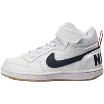 Nike Court Vision Mid top Kids' Skateboarding Shoes White Black Children Aged 3 7 Years Old 870026-107 28