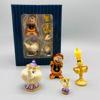 Disney 4 dalių dervos amatų rinkinys Stalviršio papuošalai Mini modeliai namams Dekoravimo aksesuarai Dovanos 4pcs brown