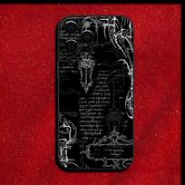 Gotikinis Cyber Sigil Kryžius Telefono dėklas iPhone 16,15,14,13,12,11,Pro,X,XS,Max,XR,Plus,Mini Minkštas Juodas Dangtelis iPhone13mini