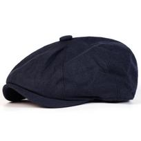 Unisex Retro Herringbone Newsboy Caps Men British Painters Hats Spring and Autumn Berets Hip Hop Berets tamsiai mėlyna