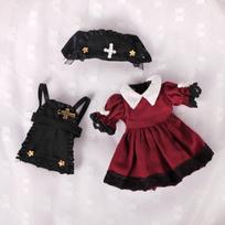Ob11 Doll Clothes Nun Maid Suit Dress Tricolor Doll Clothes Set for Obitsu11 GSC 1/12 Doll Clothes Doll Accessories OB11 raudona
