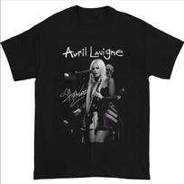 Avril Lavigne Koncertas Grafinis Juodai Baltas Marškinėliai dydis S-5XL Unisex Marškinėliai XXXL
