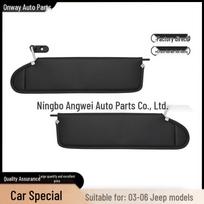 Jeep Wrangler TJ Sun Visor (2003-2006), Black Left: Driver Side juoda