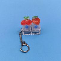Keycap Keychain Mobile Phone Pendant Fruit Kawaii Keyring Fingertip Relaxation Novelty Pop Fidgeting Plaything Valentine Holiday Present