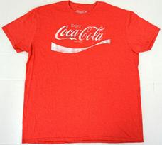 MĖGAUKIS COCA-COLA marškinėliai Vintažiniai Nudėvėti COKE Gėrimų Tee Vyriški DIDELI Raudoni Nauji Unisex marškinėliai M