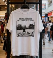George Harrison All Things Must Unisex Balti marškinėliai Unisex marškinėliai XXL