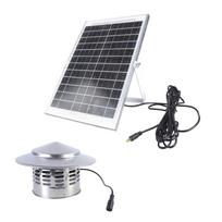 Saulės energijos ištraukimo ventiliatorius Mini ventiliatorius Ventiliatorius maitinamas saulės baterija 110 mm ortakiams Namams Žemės ūkiui Aliuminio 1