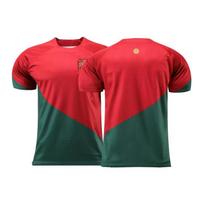 2223 Portugal World Cup Home Football Uniform Set No. 7 C Ronaldo Jerseys Children's Adult Short-sleeved Competition Clothes 16