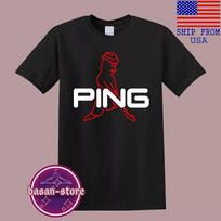 PING Golf vyriškas#039;s Juodi marškinėliai Dydis S5XL Unisex marškinėliai L