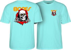 Powell Peralta BONES RIPPER Riedlentės marškinėliai CELADON Unisex marškinėliai XXXXL