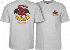 Powell Peralta Steve Caballero RAUDONAS DRAKONAS II Riedlentės Marškinėliai PELENŲ PILKUMO Unisex Marškinėliai S
