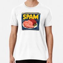 Spam raštas Baltas S iki 5XL Pagaminta JAV Marškinėliai Unisex Marškinėliai XXXL