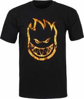Spitfire Wheels BIGHEAD INFERNO Riedlentės Marškinėliai JUODI Unisex Marškinėliai XL