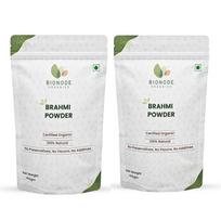 Bionode Organics Sertifikuoti ekologiški Brahmi milteliai (Bacopa Monnieri) - 100% grynas ir natūralus | Palaiko smegenų veiklą, atmintį ir koncentraciją | Skatina plaukus