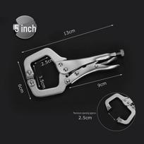 Daugiafunkcinės C tipo plokščiagalvės replės, skirtos greitoms užspaudimo užduotims atlikti. 5 inch