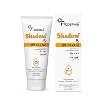 Fixderma Shadow RX Apsauginis kremas nuo saulės SPF 55+ Gelis PA+++, Apsauginis kremas nuo saulės kūnui ir veidui | Hibridinis apsauginis kremas nuo saulės su UVA, UVB, IR apsauga ir vitaminu E - 75g