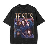 Anime Arcane Viktor Glorious Ovulation Graphic T Shirt Men Vintage Washed Cotton T-shirts Casual Oversized T-shirt Harajuku Tops S