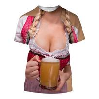 Fashion Popular Funny and Interesting Oktoberfest 3D Printed Men's T-shirt Large Size Loose Festive Atmosphere Party Casual Top XXS