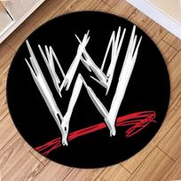 WWE Printed Round Rug Living Room Rug Camping Picnic Anti-Slip Rug Yoga Mat Gift Small Rug 40X40CM