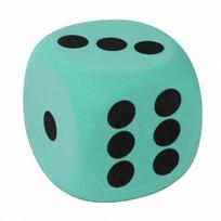 1pc/6pcs-Large soft foam dice set - ideal for interactive games with pets žalia
