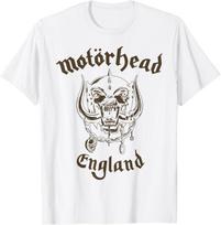 Motörhead – Anglija Ruda ant baltos marškinėlių 2XL