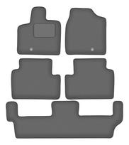 Velour graphite car mats for: Chrysler Grand Voyager V 7-seater (2008-2016)