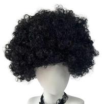 Cosplay Pūstas Klouno Perukas Banguotas Juokingas Afro Pūstas Perukas Dekoracija Rekvizitas Sintetiniai Trumpaplaukiai Perukai Unisex juoda