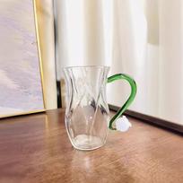 Lily of The Valley Tea Cup High Borosilicate Glass Heat Resistant Elegant Personal Tea Cup Gift for Cup Lovers 101-200ml