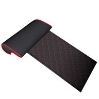 Odinė kojų atrama prakaitui atspari automobilio priekinės sėdynės kilimėlis Automobilio sėdynės prailgintojas Pagalvėlė Lėktuvo sėdynė Black&Red-Rhomboid