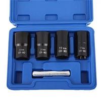 Drive Impact Bolt Nut Removal Extractor Socket Tool Set 17mm 19mm 21mm 22mm Twist Socket Set Lug Nut Remover Extractor Tool