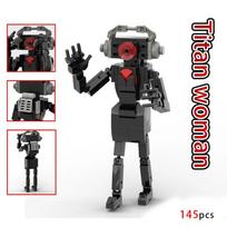 MOC Skibidi Toilet Action Figure Model Blocks Set For Boys Large Skibidi Toilet Titan Cameraman Toys For Boys Birthday Gifts